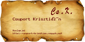 Csuport Krisztián névjegykártya