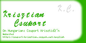 krisztian csuport business card